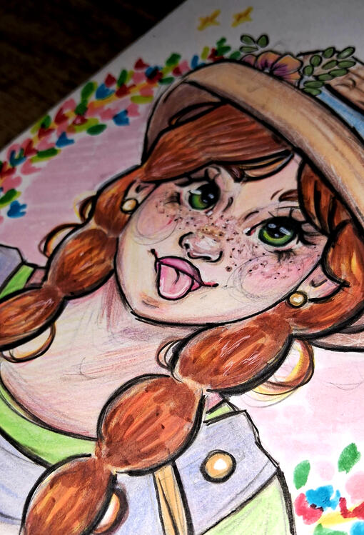 Ilustração | Desenho livre, folha A5, em lápis de cor e caneta brush Ilustração | Desenho livre, folha A5, em lápis de cor e caneta brush