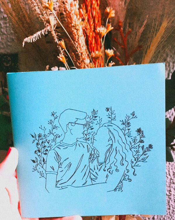 Convite de casamento | Encomenda de arte personalizada para convite de casamento, utilizando apenas line art